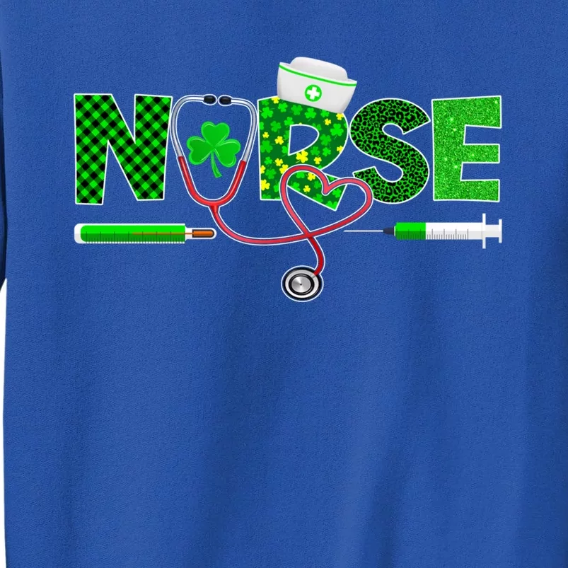 St Patricks Day Nurse Shamrock Nursing Irish Stethoscope Gift Tall Sweatshirt