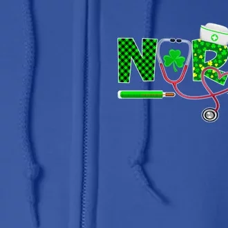 St Patricks Day Nurse Shamrock Nursing Irish Stethoscope Gift Full Zip Hoodie