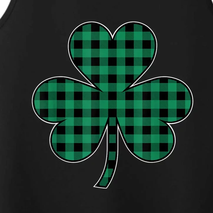 St Patricks Day Shirt Irish Wo  Plaid Graphic Shamrock Performance Tank