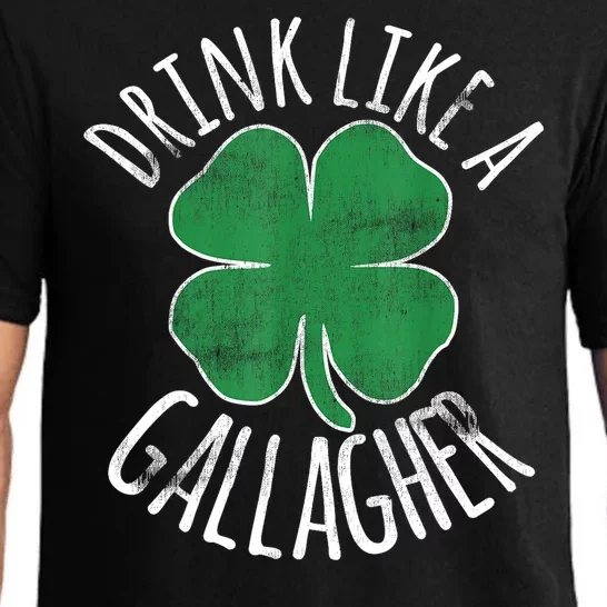 St Patricks Day Beer Drink Like A Gallagher Shamrocks Irish Gift Pajama Set