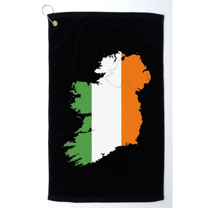 St. Patrick's Day Irish Map And Flag Of Ireland Platinum Collection Golf Towel