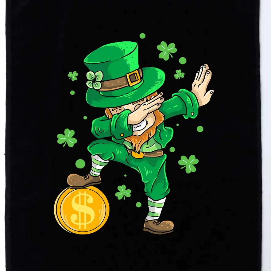 St Patricks Day Shirt Dabbing Leprechaun Boys Kids Men Dab Platinum Collection Golf Towel