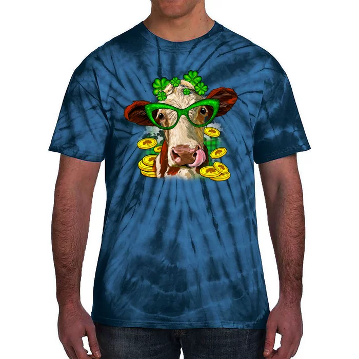 St. Patrick's Day Cow Tie-Dye T-Shirt