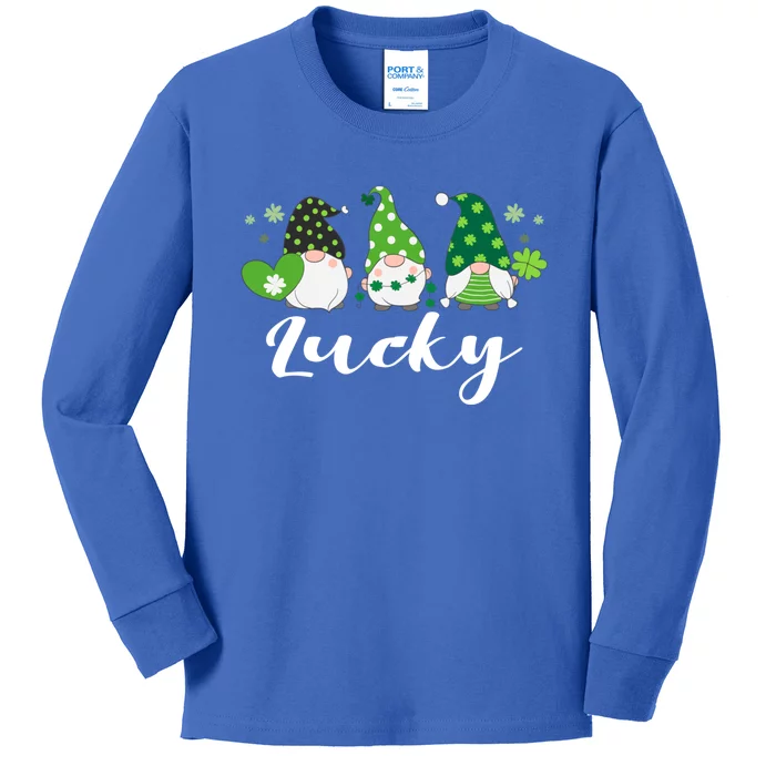 St Patricks Day Green Gnomes Irish Saying Gift Kids Long Sleeve Shirt