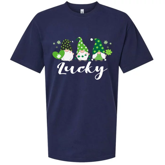 St Patricks Day Green Gnomes Irish Saying Gift Sueded Cloud Jersey T-Shirt