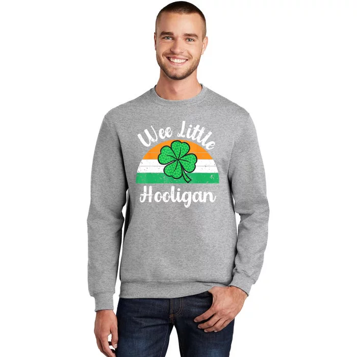 St Patricks Day Wee Little Hooligan Boy Funny Tall Sweatshirt