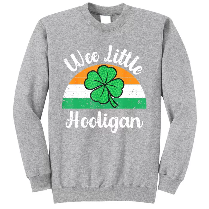 St Patricks Day Wee Little Hooligan Boy Funny Tall Sweatshirt