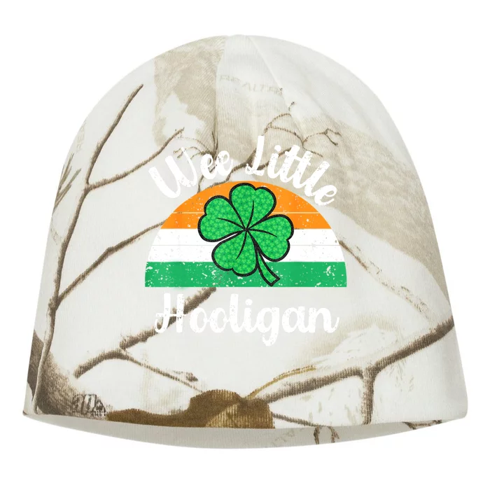 St Patricks Day Wee Little Hooligan Boy Funny Kati - Camo Knit Beanie