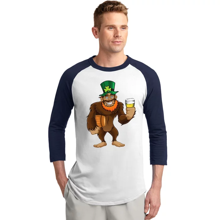 St Patrick's Day Brewer Bigfoot Baseball Sleeve Shirt