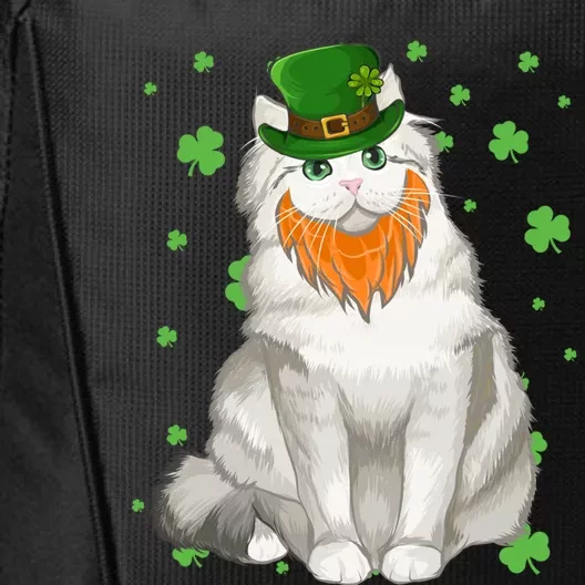 St Patricks Day Ragamuffin Cat Shamrock Gift Meaningful Gift City Backpack