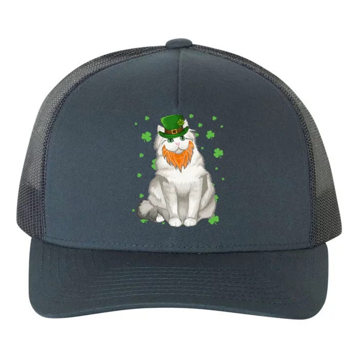 St Patricks Day Ragamuffin Cat Shamrock Gift Meaningful Gift Yupoong Adult 5-Panel Trucker Hat