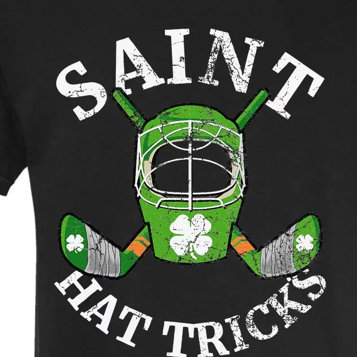 St. Patrick's Day Saint Hat Tricks Hockey Shamrock Gift Garment-Dyed Heavyweight T-Shirt