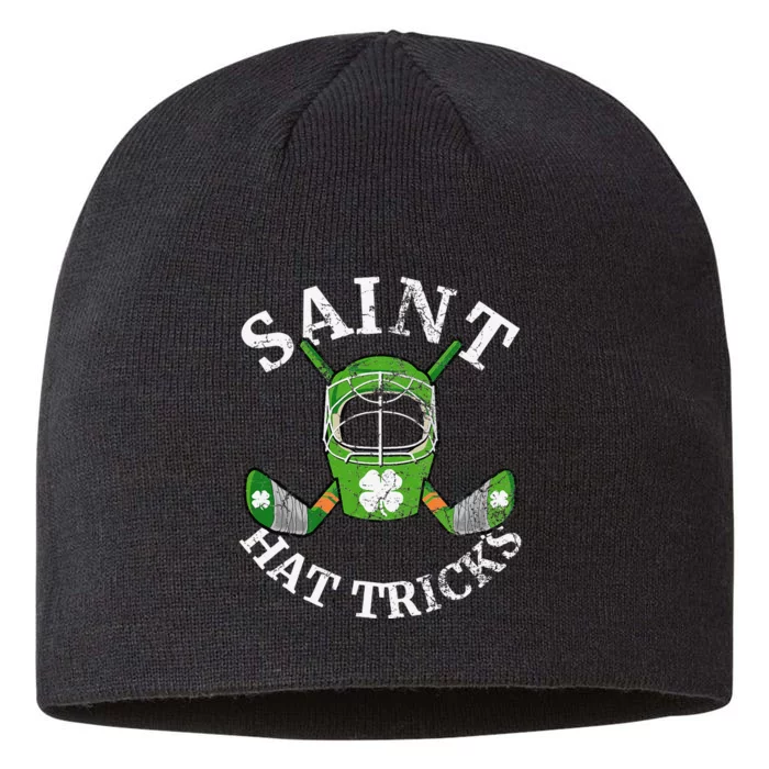 St. Patrick's Day Saint Hat Tricks Hockey Shamrock Gift 8 1/2in Sustainable Knit Beanie