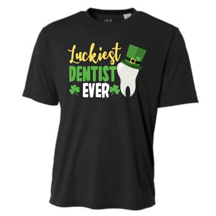 St Patricks Day Lucky Dentist Leprechaun Hat Shamrock Gift Cooling Performance Crew T-Shirt