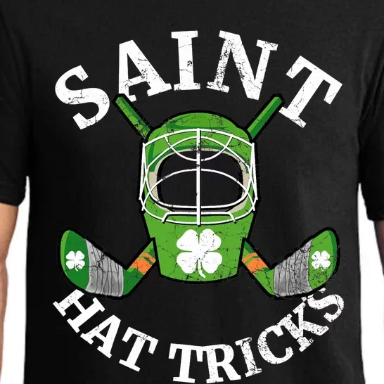 St Patrick's Day Saint Hat Tricks Hockey Shamrock Pajama Set