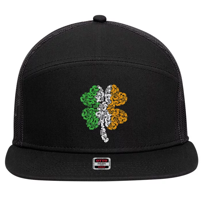 St Patricks Day shamrock Gaming Video Gamer kids boys men 7 Panel Mesh Trucker Snapback Hat