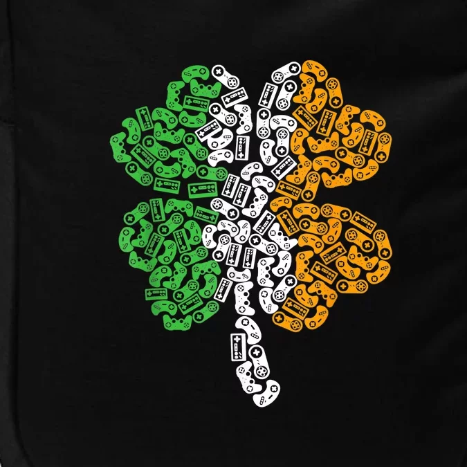 St Patricks Day shamrock Gaming Video Gamer kids boys men Impact Tech Backpack