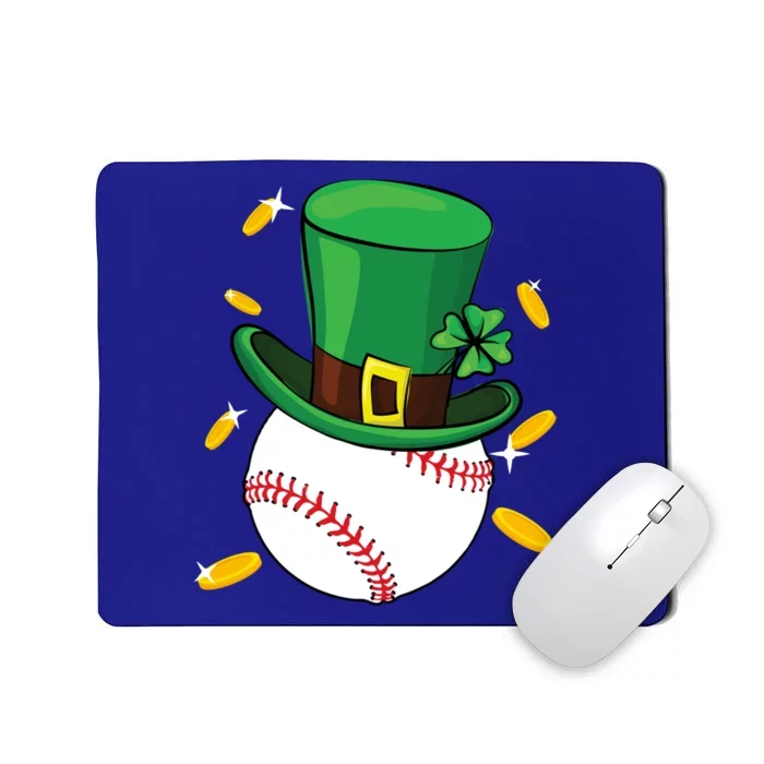 St Patricks Day Baseball Leprechaun Irish Catcher Gift Mousepad