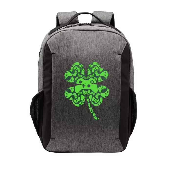 St Patricks Day Shamrock Clover Video Game Controllers Gamer Vector Backpack