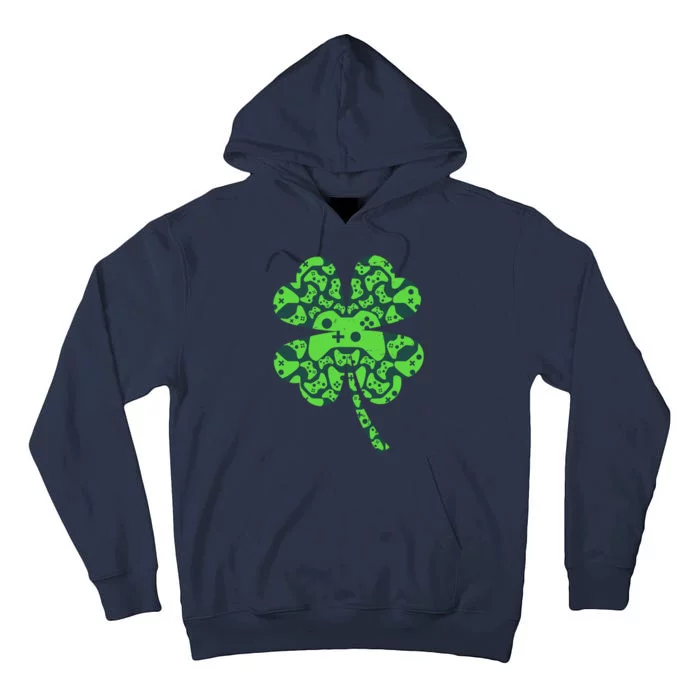 St Patricks Day Shamrock Clover Video Game Controllers Gamer Tall Hoodie