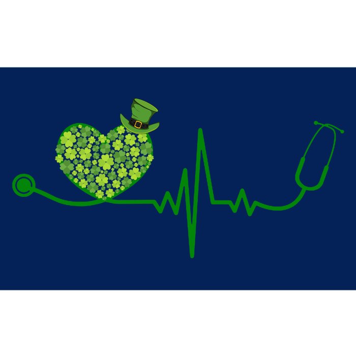 St Patricks Day Heartbeat Nurse Bumper Sticker