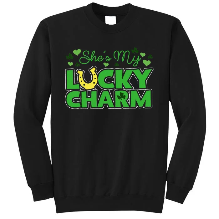 St. Patrick's Day Irish Shamrock Gift She's My Lucky Charm Sweatshirt