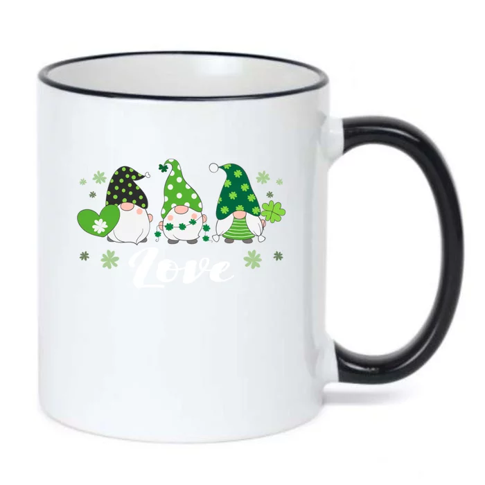 St Patricks Day Green Gnomes Love Irish Gift Black Color Changing Mug