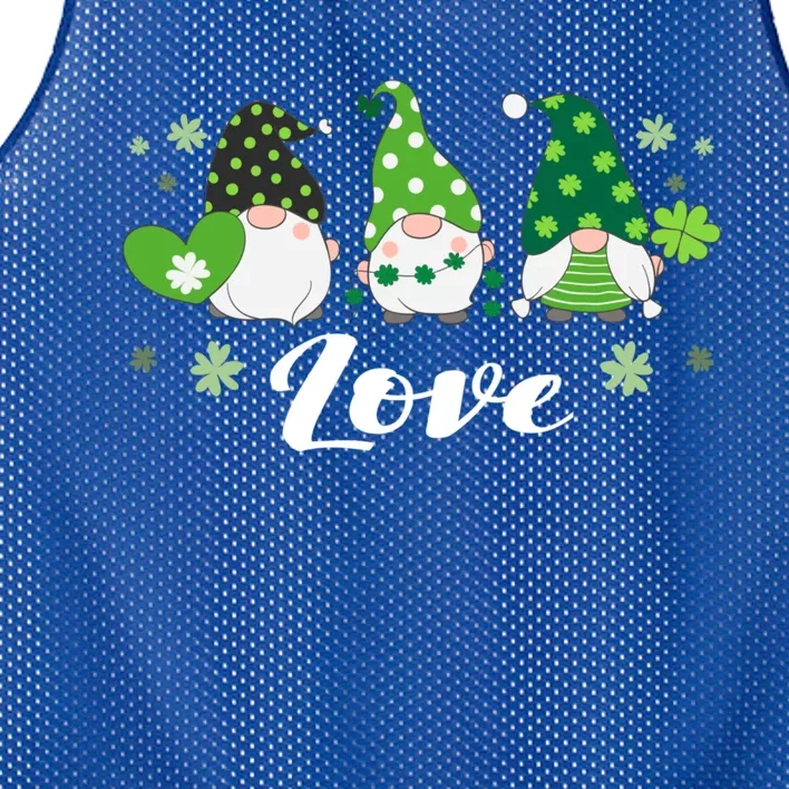 St Patricks Day Green Gnomes Love Irish Gift Mesh Reversible Basketball Jersey Tank