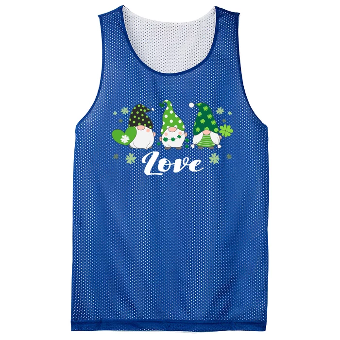 St Patricks Day Green Gnomes Love Irish Gift Mesh Reversible Basketball Jersey Tank