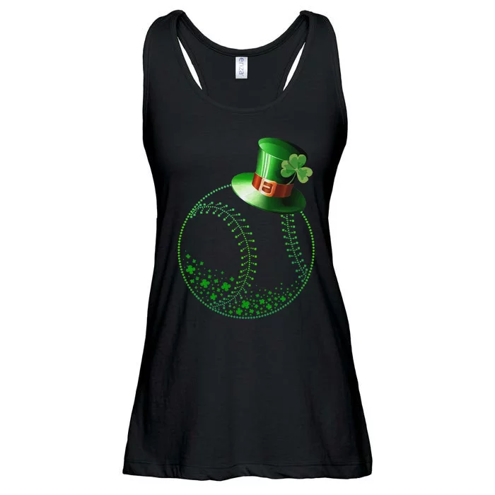 Saint Patrick's Day Irish Baseball Softball Gift Ladies Essential Flowy Tank