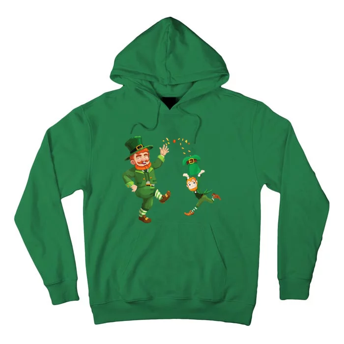 St Patricks Day Leprechaun Riding Dinosaur Gift Tall Hoodie