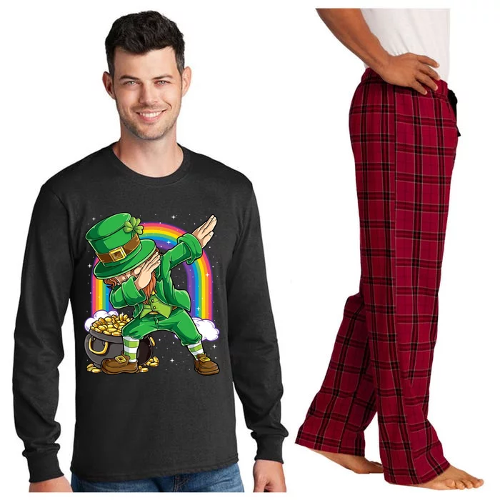 St Patricks Day Dabbing Leprechaun Funny Dab Dance Meaningful Gift Long Sleeve Pajama Set