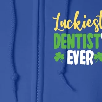 St Patricks Day Lucky Dentist Leprechaun Hat Shamrock Gift Full Zip Hoodie