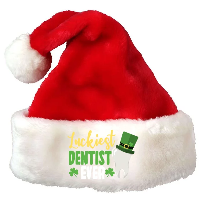 St Patricks Day Lucky Dentist Leprechaun Hat Shamrock Gift Premium Christmas Santa Hat