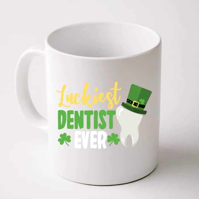 St Patricks Day Lucky Dentist Leprechaun Hat Shamrock Gift Front & Back Coffee Mug