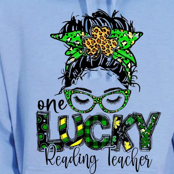 St Patrick Day Teacher Love One Lucky Reading Teacher Cool Gift Unisex Surf Hoodie