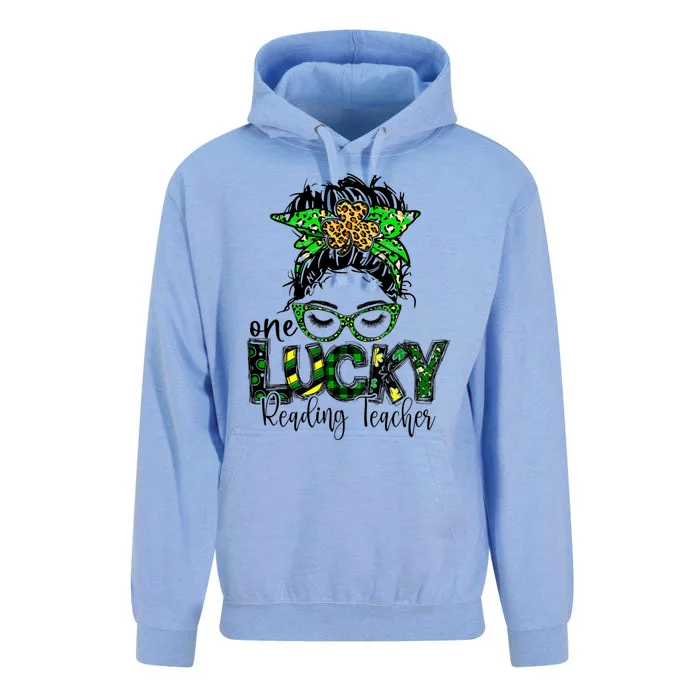 St Patrick Day Teacher Love One Lucky Reading Teacher Cool Gift Unisex Surf Hoodie