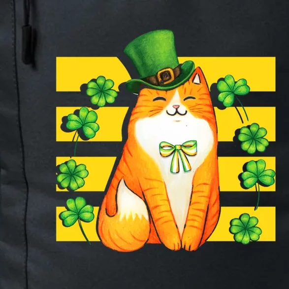 Saint Patrick's Day Cat Shamrock St Paddy Kitten Ireland Meaningful Gift Daily Commute Backpack