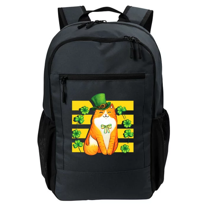 Saint Patrick's Day Cat Shamrock St Paddy Kitten Ireland Meaningful Gift Daily Commute Backpack