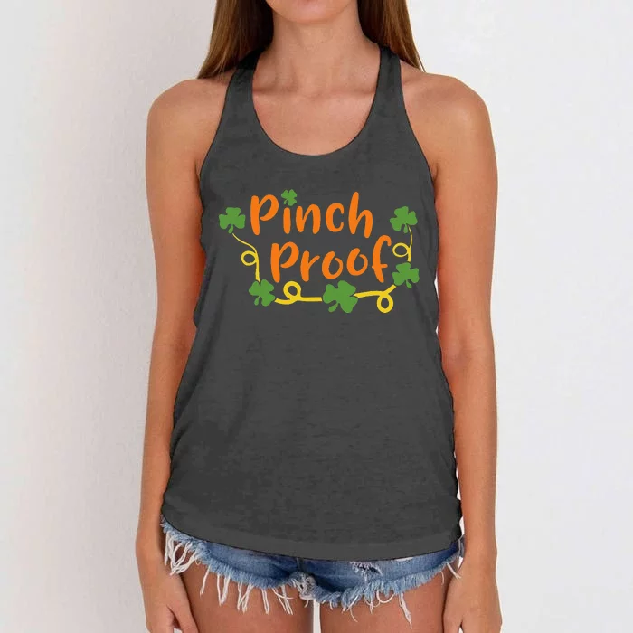 Saint Patrick's Day Pinch Proof Paddy's Day March 17 Design Love Cute Women's Knotted Racerback Tank