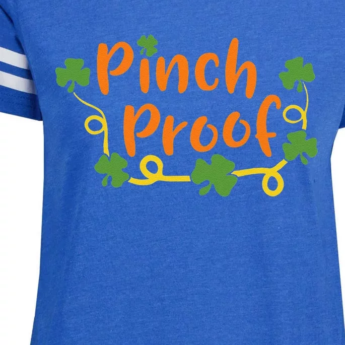 Saint Patrick's Day Pinch Proof Paddy's Day March 17 Design Love Cute Enza Ladies Jersey Football T-Shirt