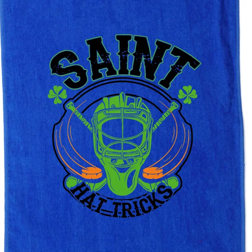 St Patricks Day Saint Hat Tricks Hockey Shamrock Kids Boys Platinum Collection Golf Towel