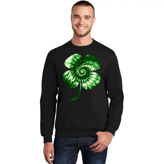 St Patrick's Day Shamrock Tie Dye Wo Irish Boy Lucky Tall Sweatshirt