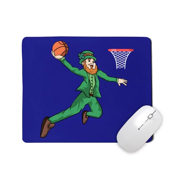 St Patricks Day Basketball Dunk Leprechaun Cute Gift Mousepad