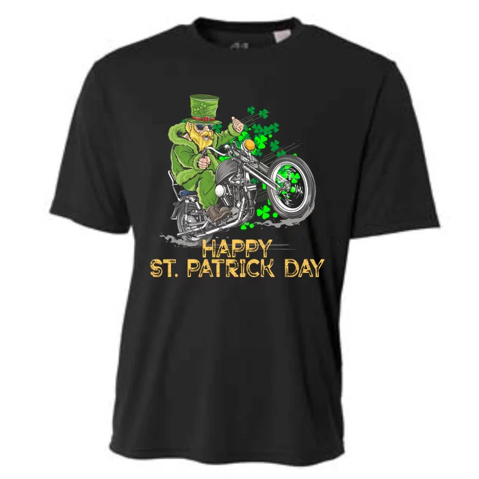 St Patrick Day Motorcycle Bike Biker Rider Plus Size Cooling Performance Crew T-Shirt