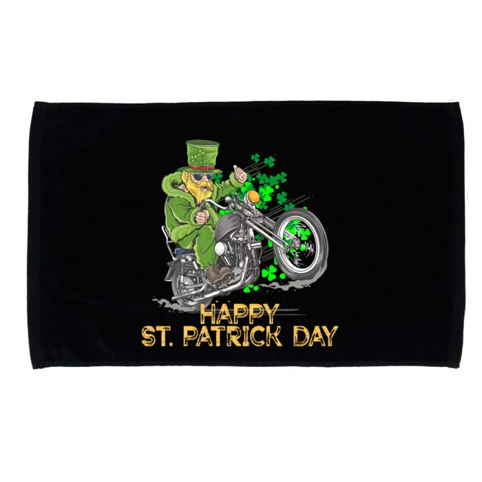 St Patrick Day Motorcycle Bike Biker Rider Plus Size Microfiber Hand Towel