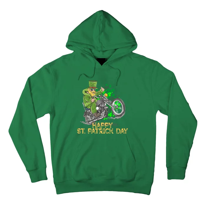 St Patrick Day Motorcycle Bike Biker Rider Plus Size Hoodie