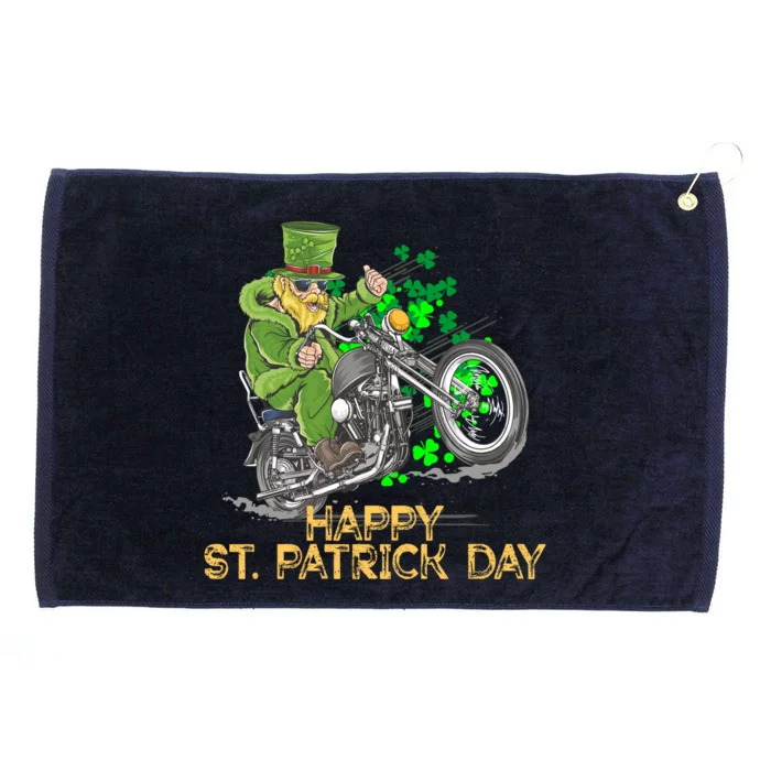 St Patrick Day Motorcycle Bike Biker Rider Plus Size Grommeted Golf Towel