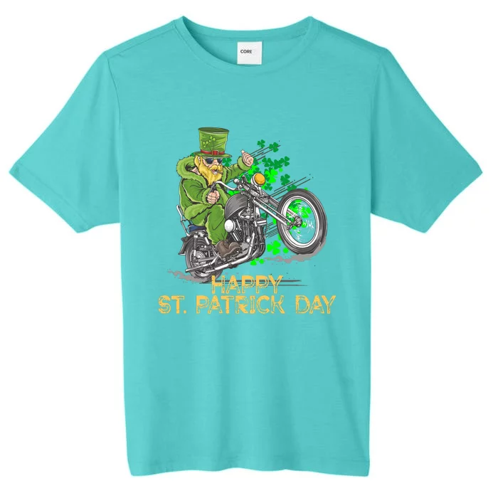 St Patrick Day Motorcycle Bike Biker Rider Plus Size ChromaSoft Performance T-Shirt