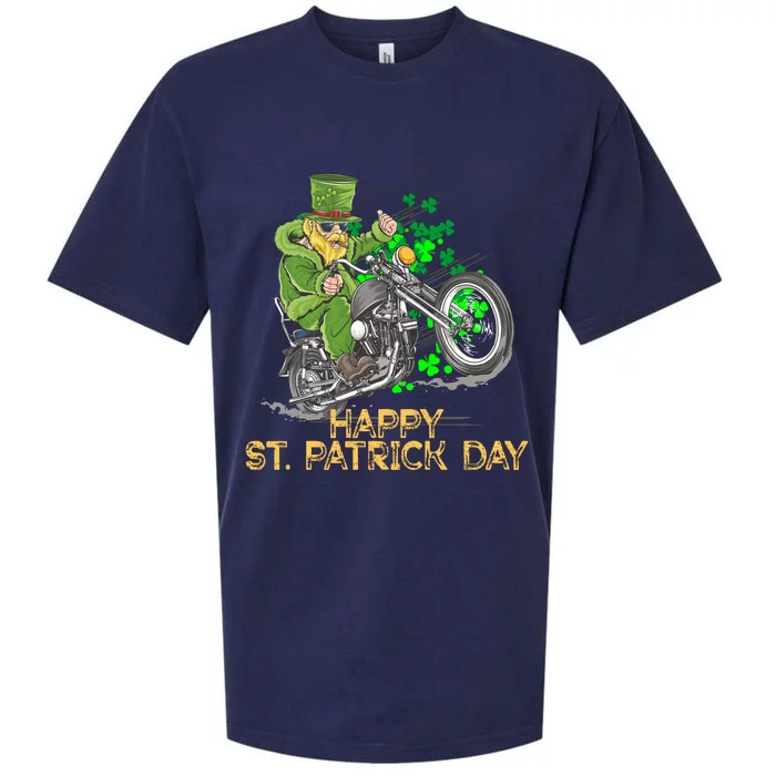 St Patrick Day Motorcycle Bike Biker Rider Plus Size Sueded Cloud Jersey T-Shirt